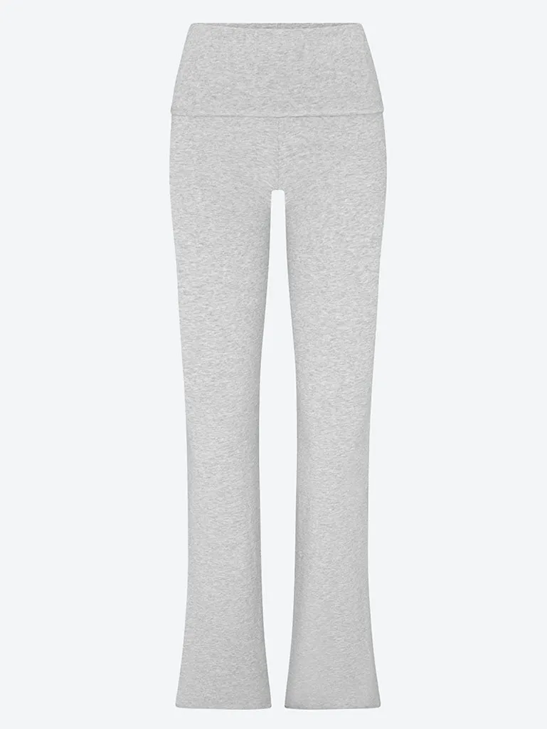 Cotton jersey foldover pants