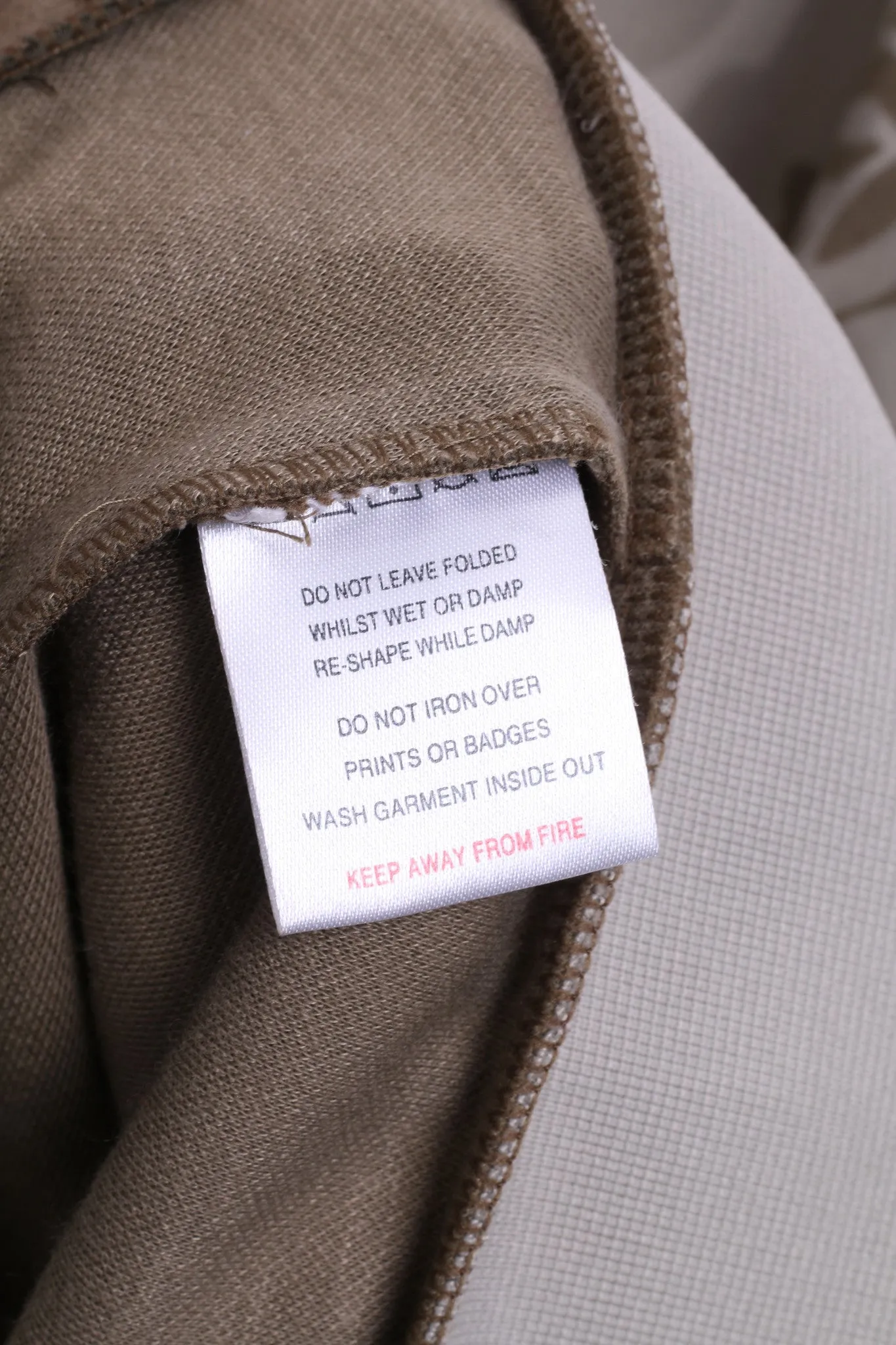 Crafted Men L Sweatshirt Khaki Camuflage Full Zipper Shiny Pockets Casual Top