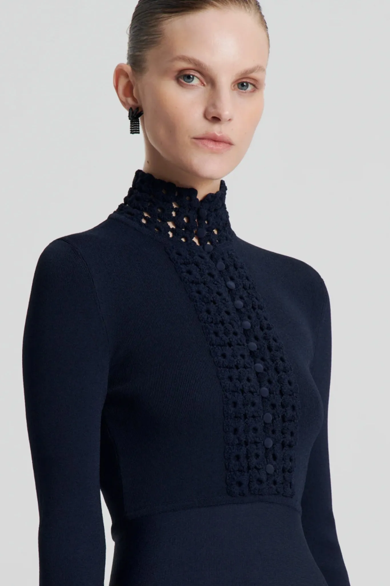 Crepe Knit Daisy Ls Dress by Scanlan Theodore