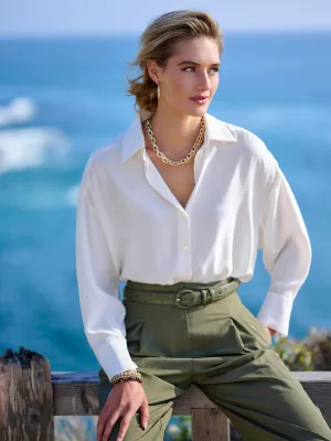 Crisantemo Silk Shirt