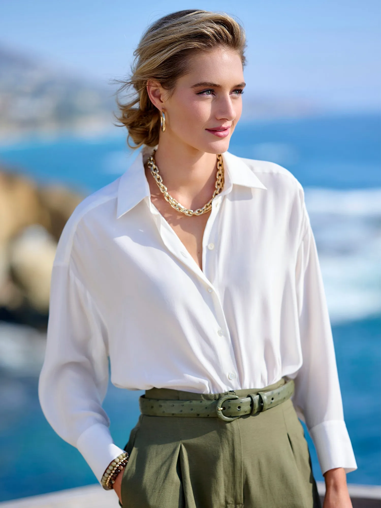 Crisantemo Silk Shirt