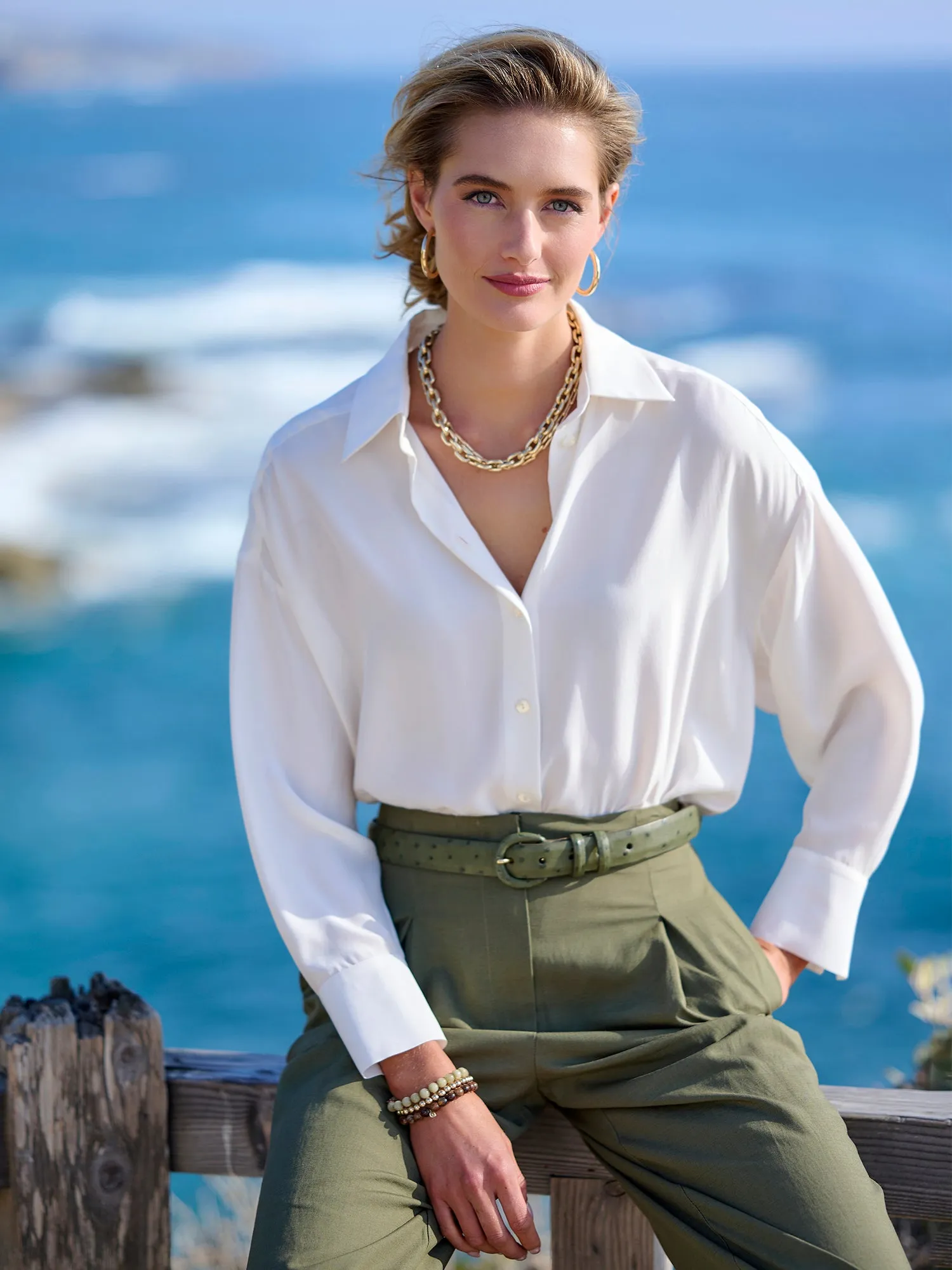 Crisantemo Silk Shirt