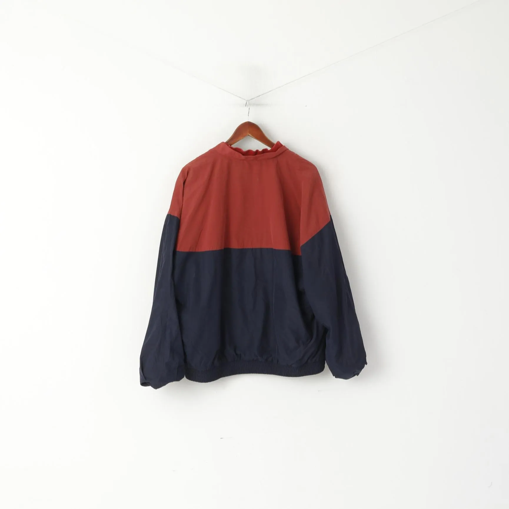 Daniel Hechter Men 54 L Bomber Jacket Navy Vintage Nylon Buttoned Soft Top
