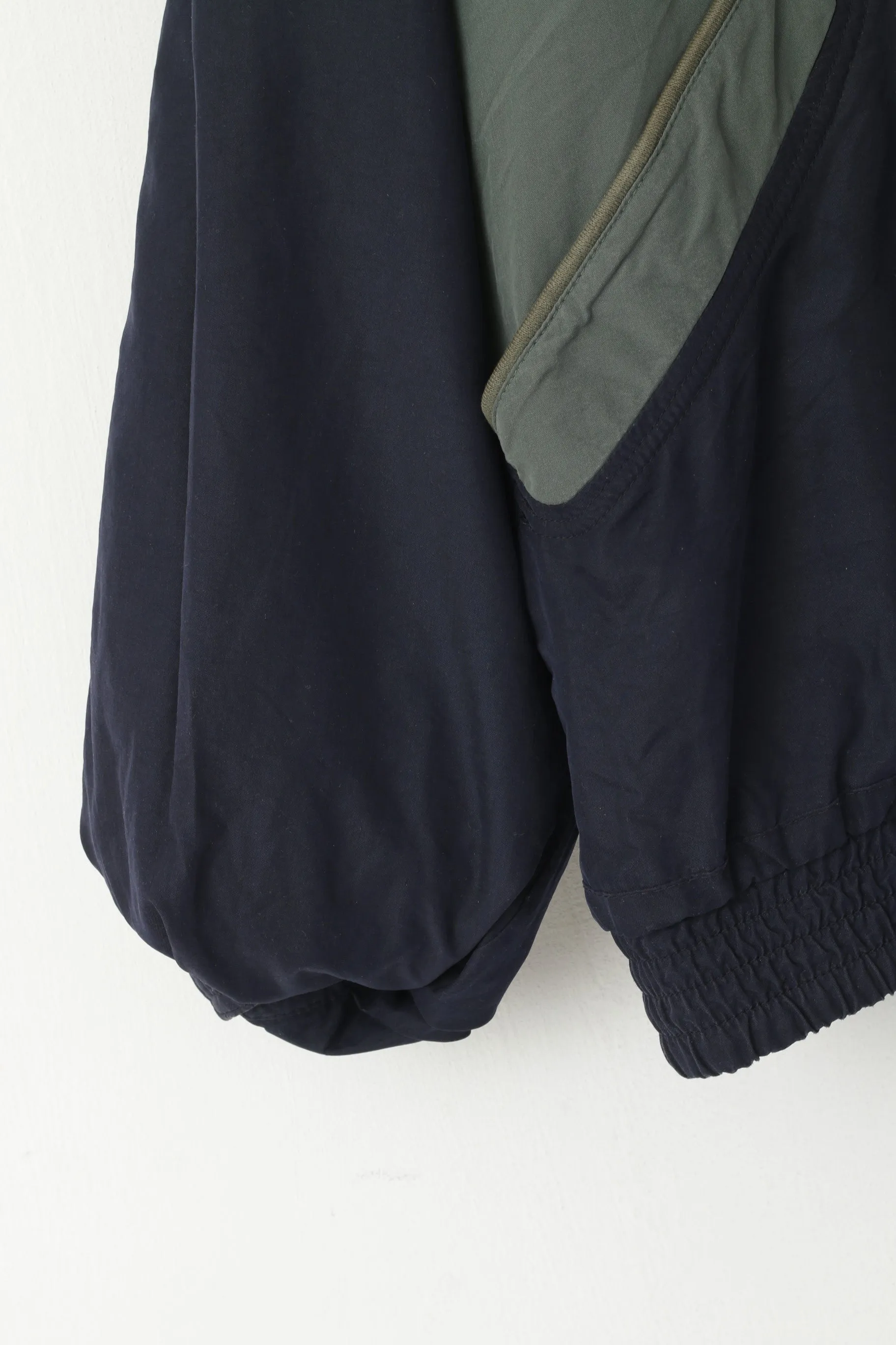 Daniel Hechter Men 54 L Bomber Jacket Navy Vintage Nylon Buttoned Soft Top