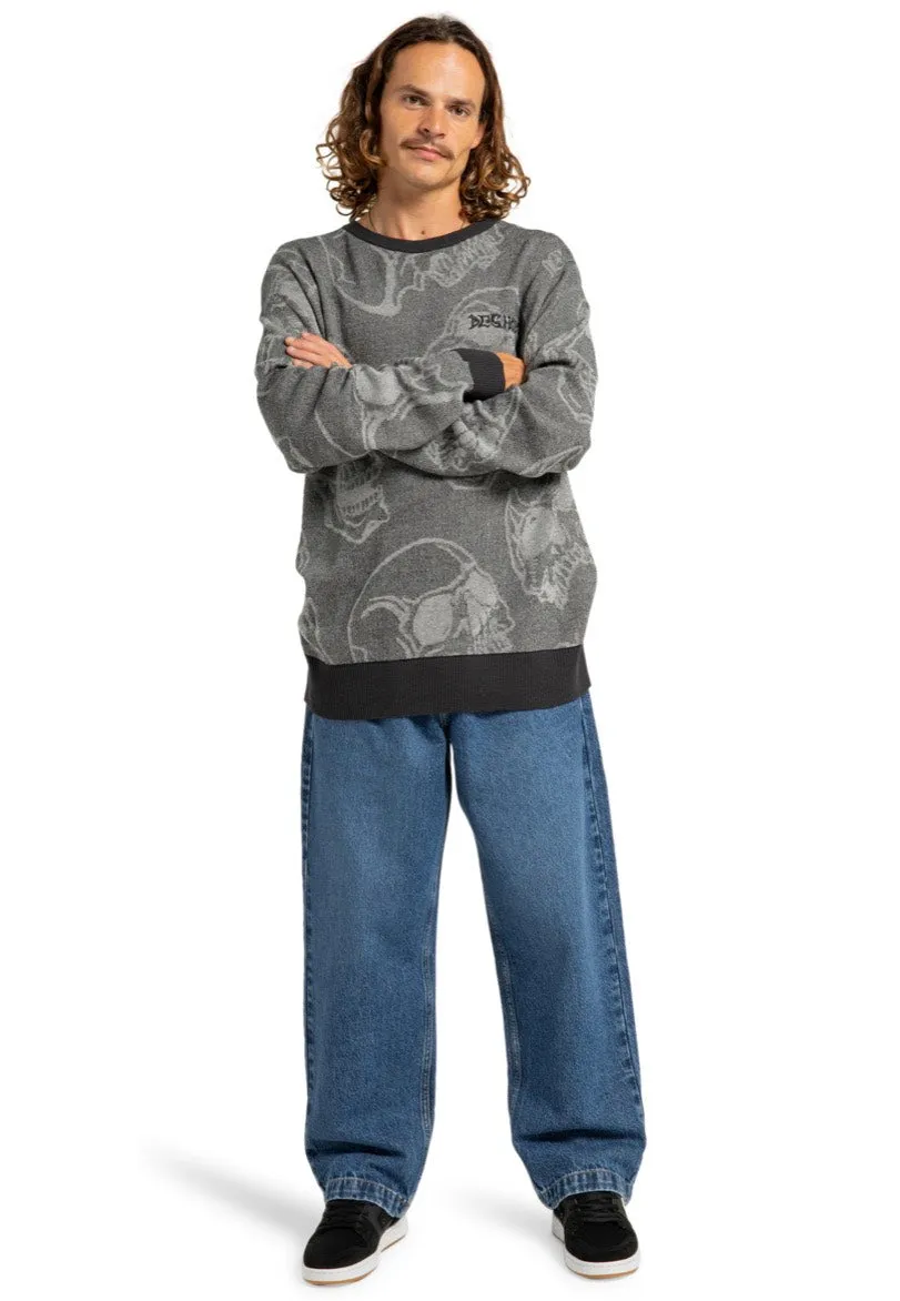 DC - Fracture Heather Skully Print - Sweater
