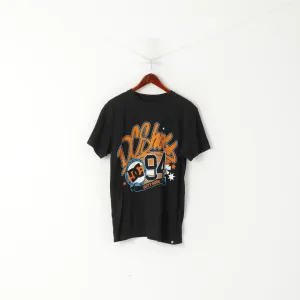 DC Men L Shirt Black Cotton Graphic Los Angeles 94 Crew Neck Top