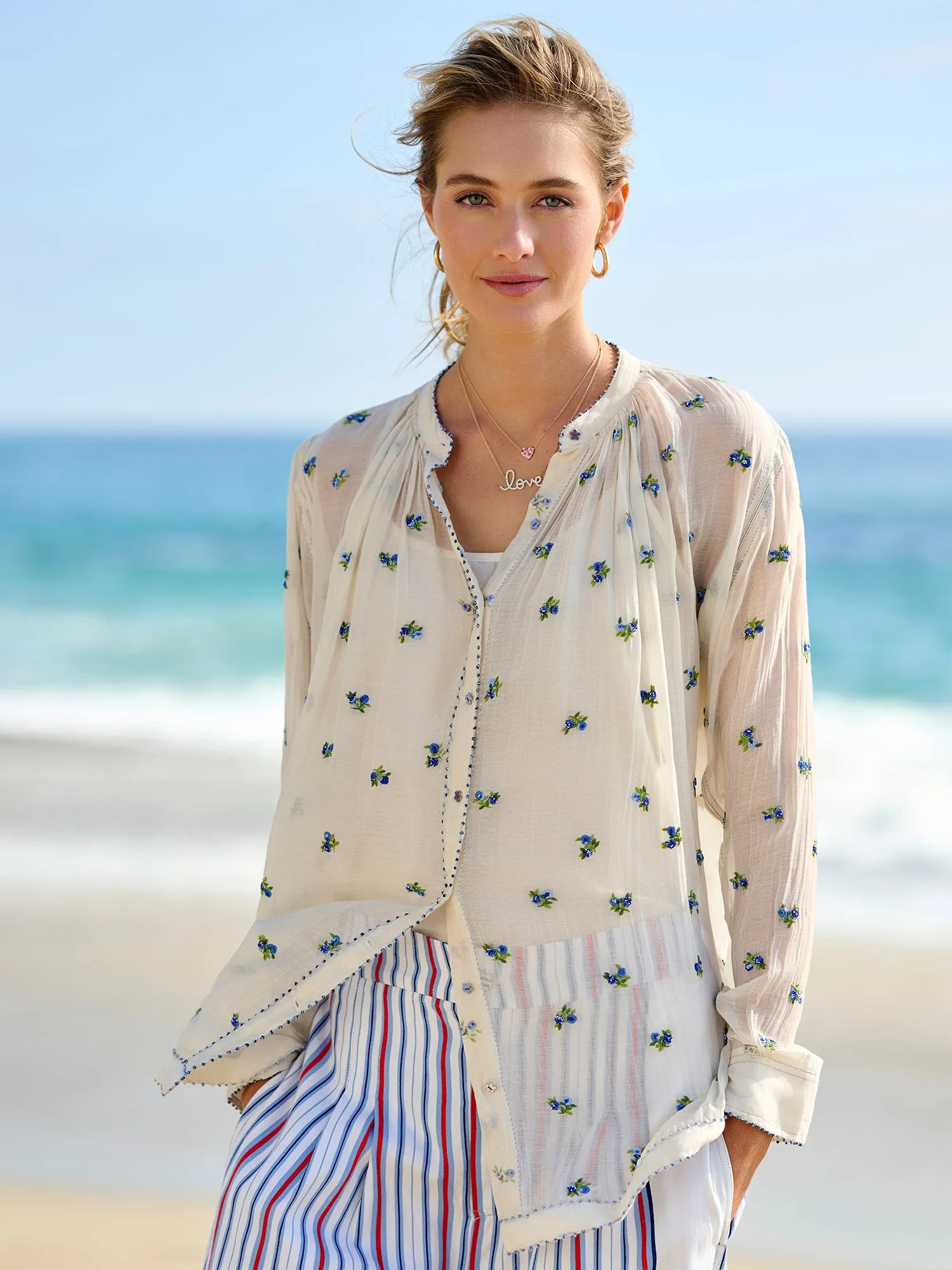 Delfi Embroidered Blouse