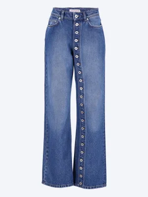 Denim jean with buttons detail