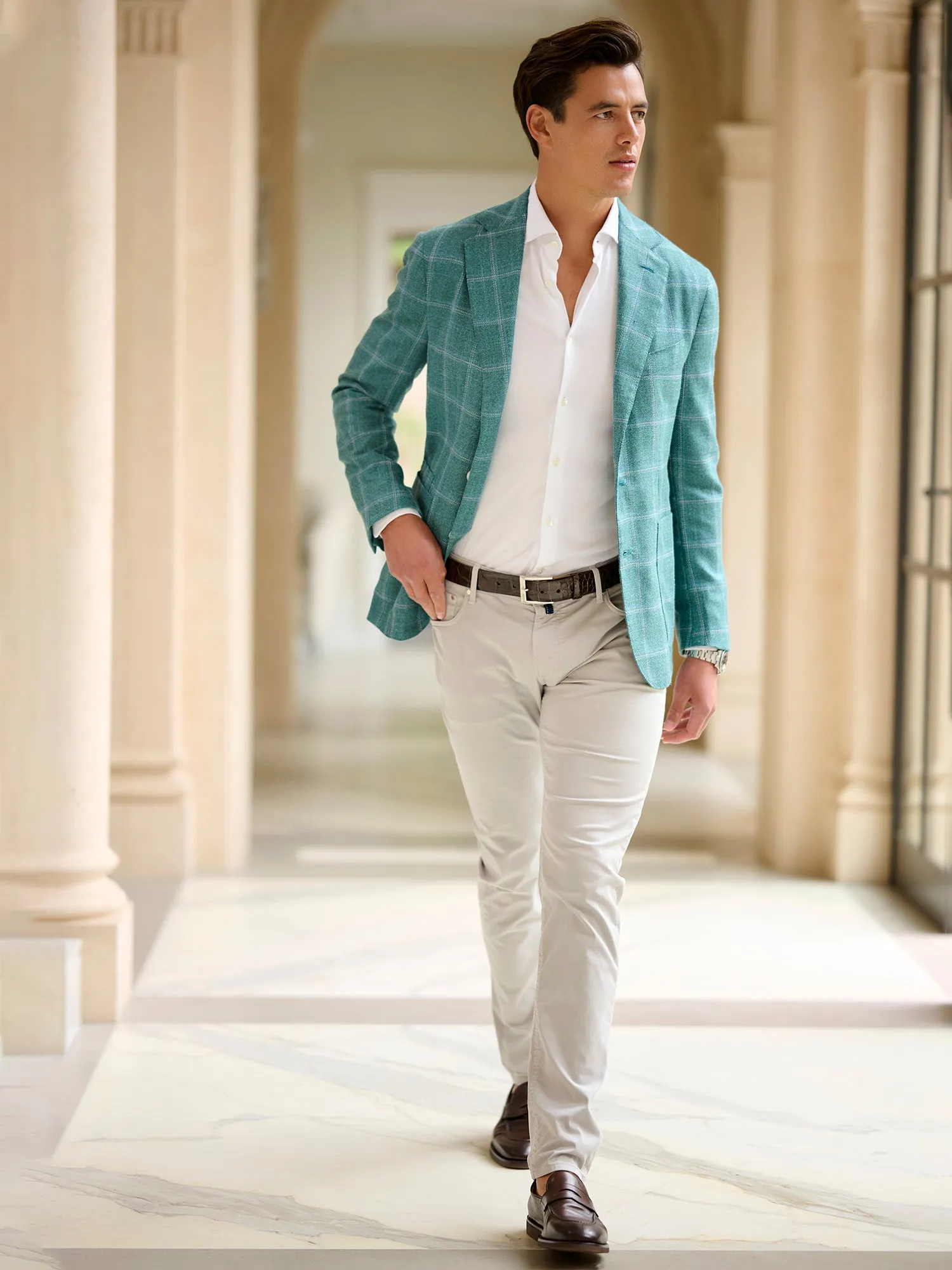 Denton Windowpane Check Blazer