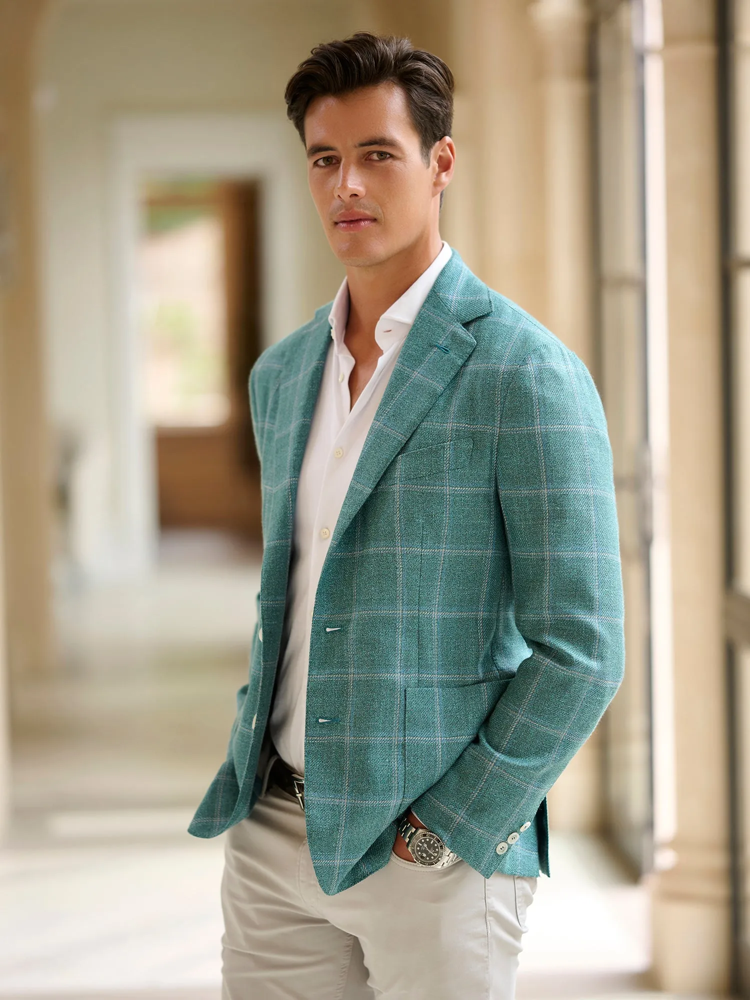 Denton Windowpane Check Blazer