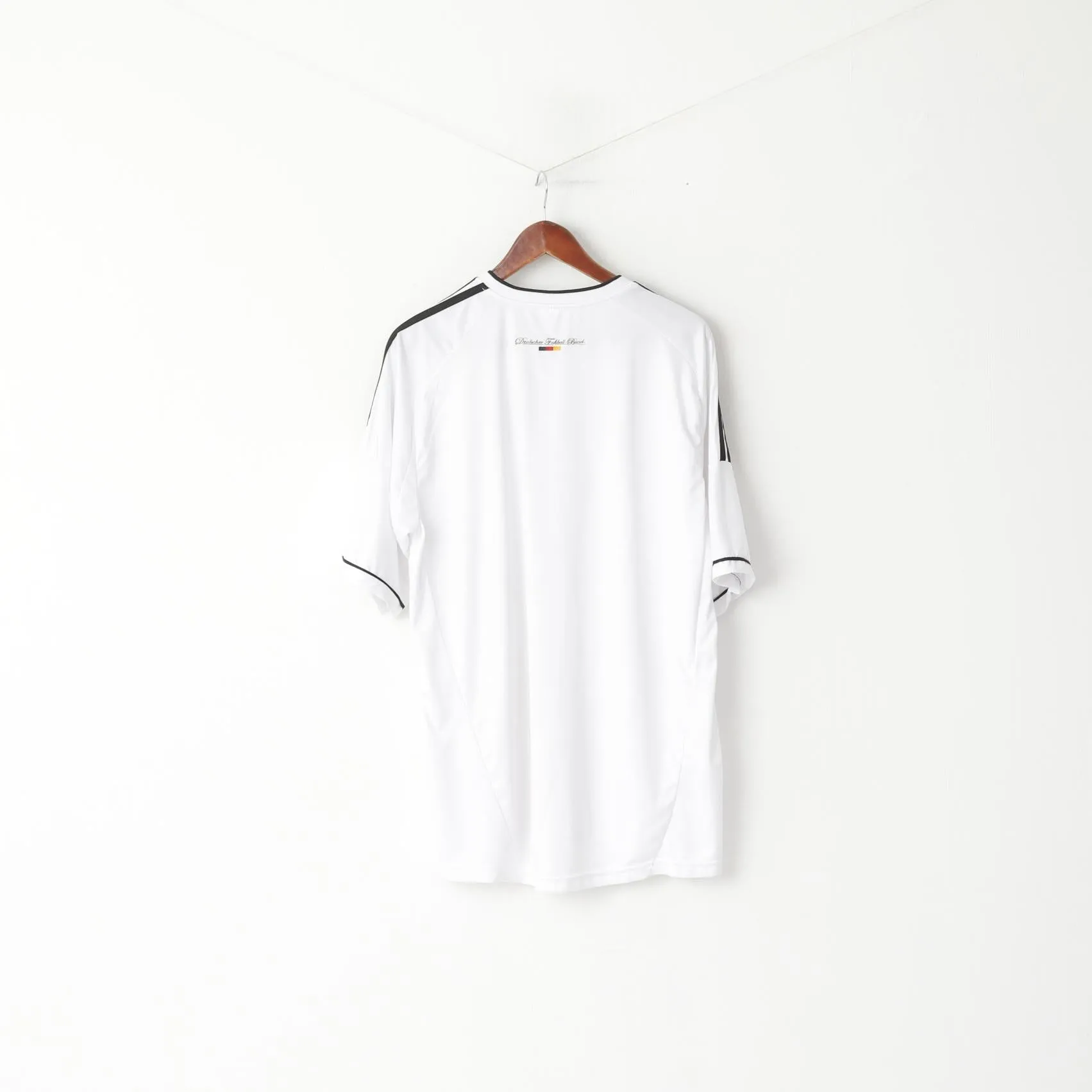 Deutschland Men XXXL (XL) Shirt White Deutscher Fussball Bund V Neck Jersey Top