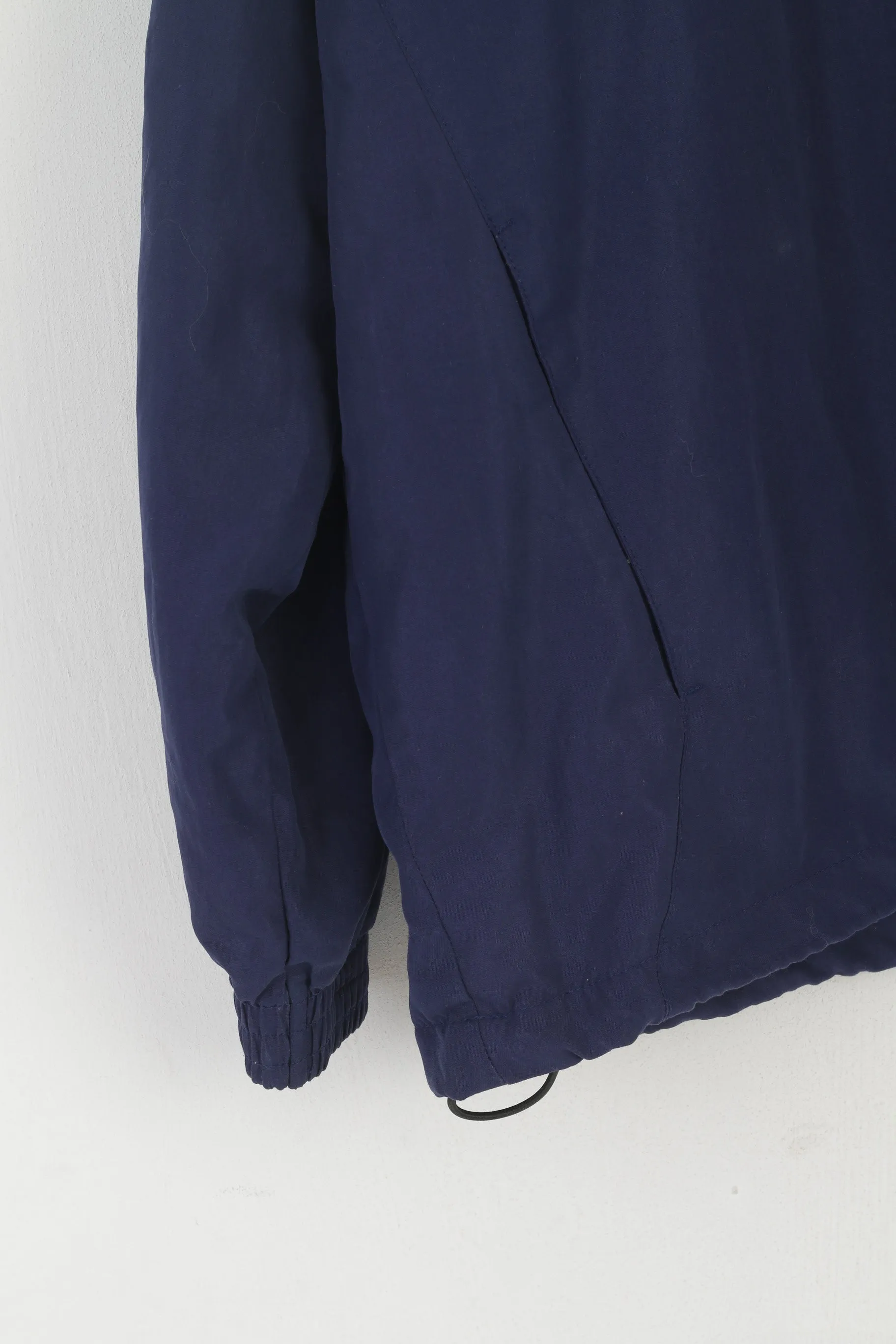 Diadora Men L Jacket Navy Vintage Lightweight Activewear Full Zip Training