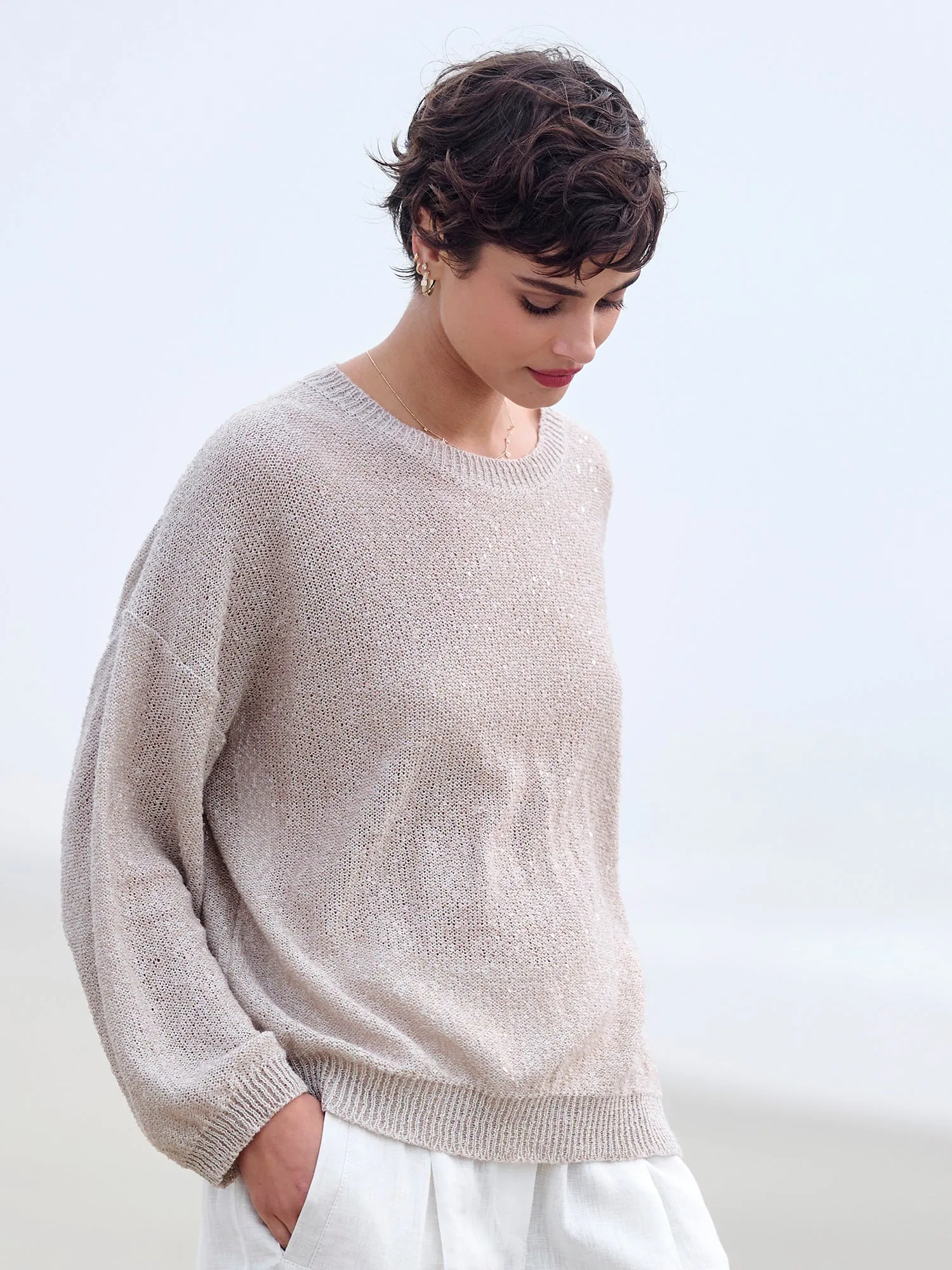 Diamante Crew Neck Sweater