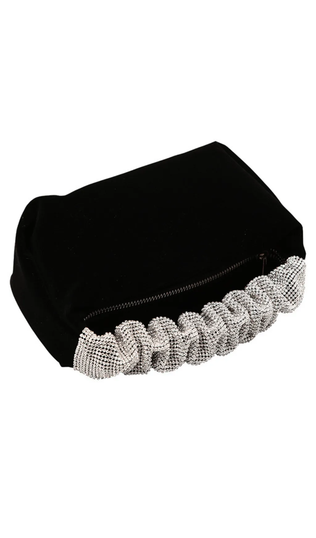 Diamond-studded velvet evening bag. Gloria Lanvin