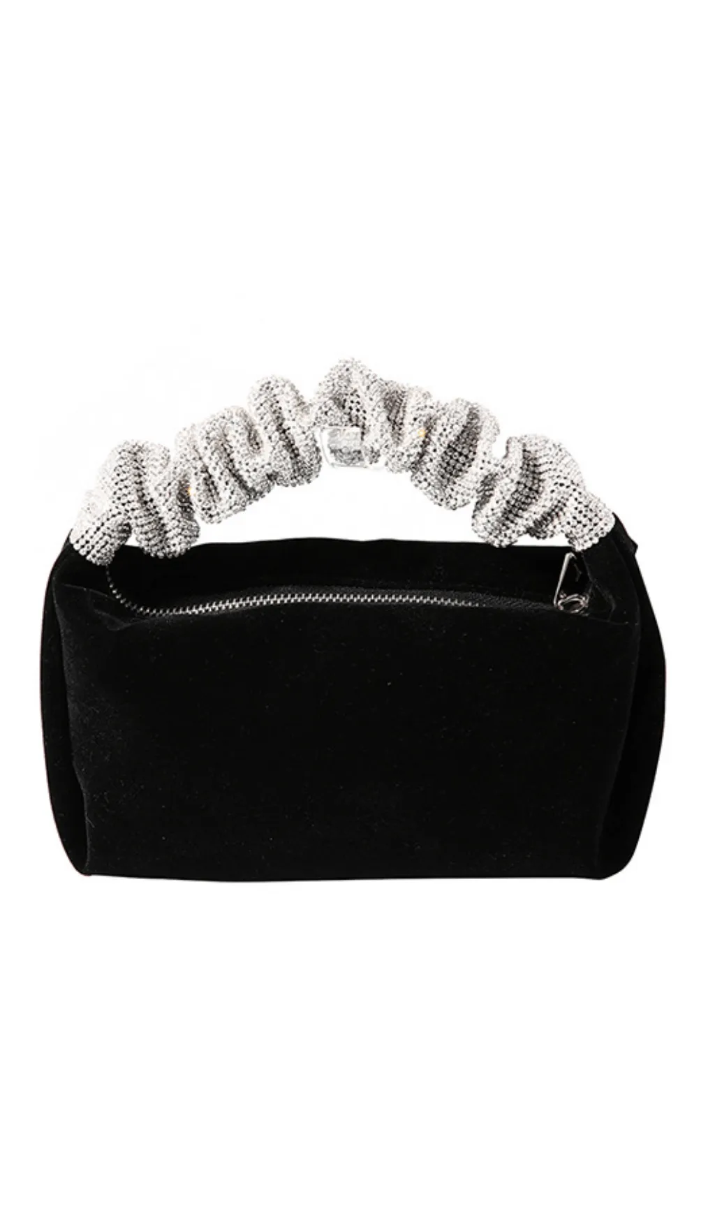 Diamond-studded velvet evening bag. Gloria Lanvin