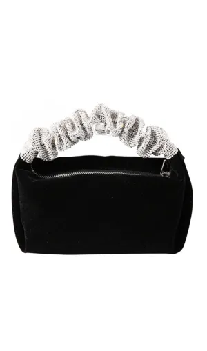 Diamond-studded velvet evening bag. Gloria Lanvin