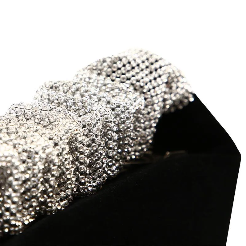 Diamond-studded velvet evening bag. Gloria Lanvin