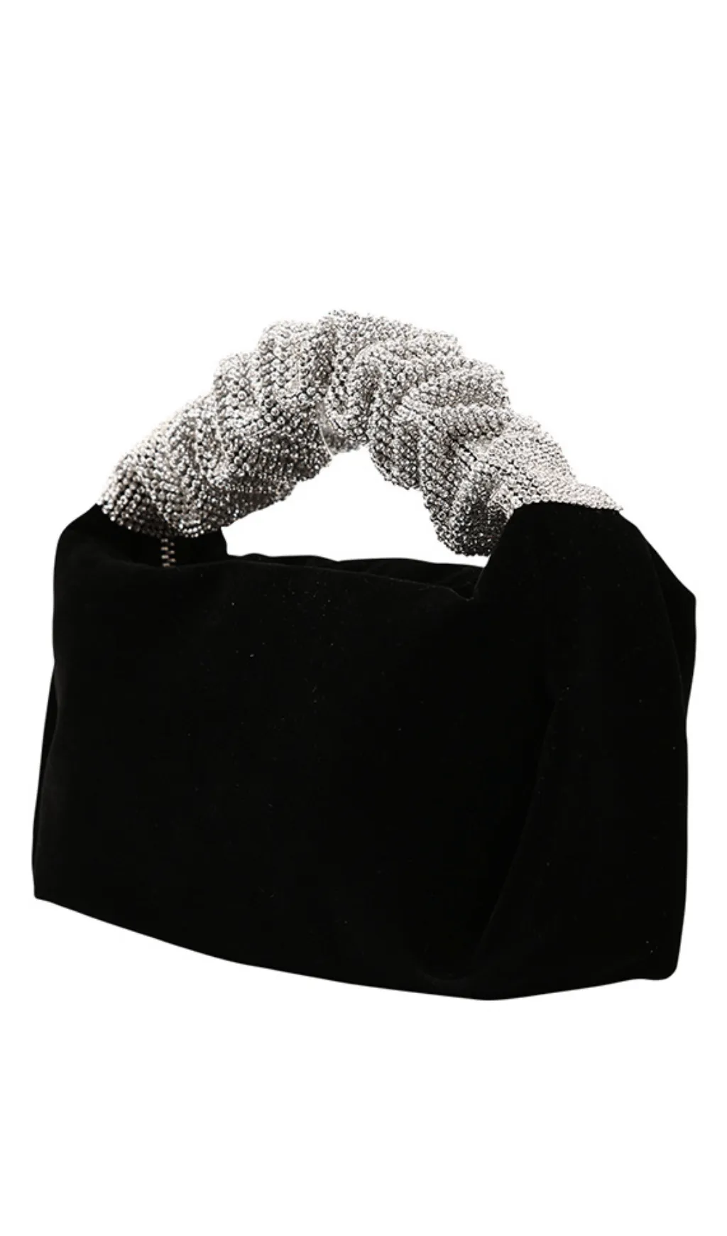 Diamond-studded velvet evening bag. Gloria Lanvin