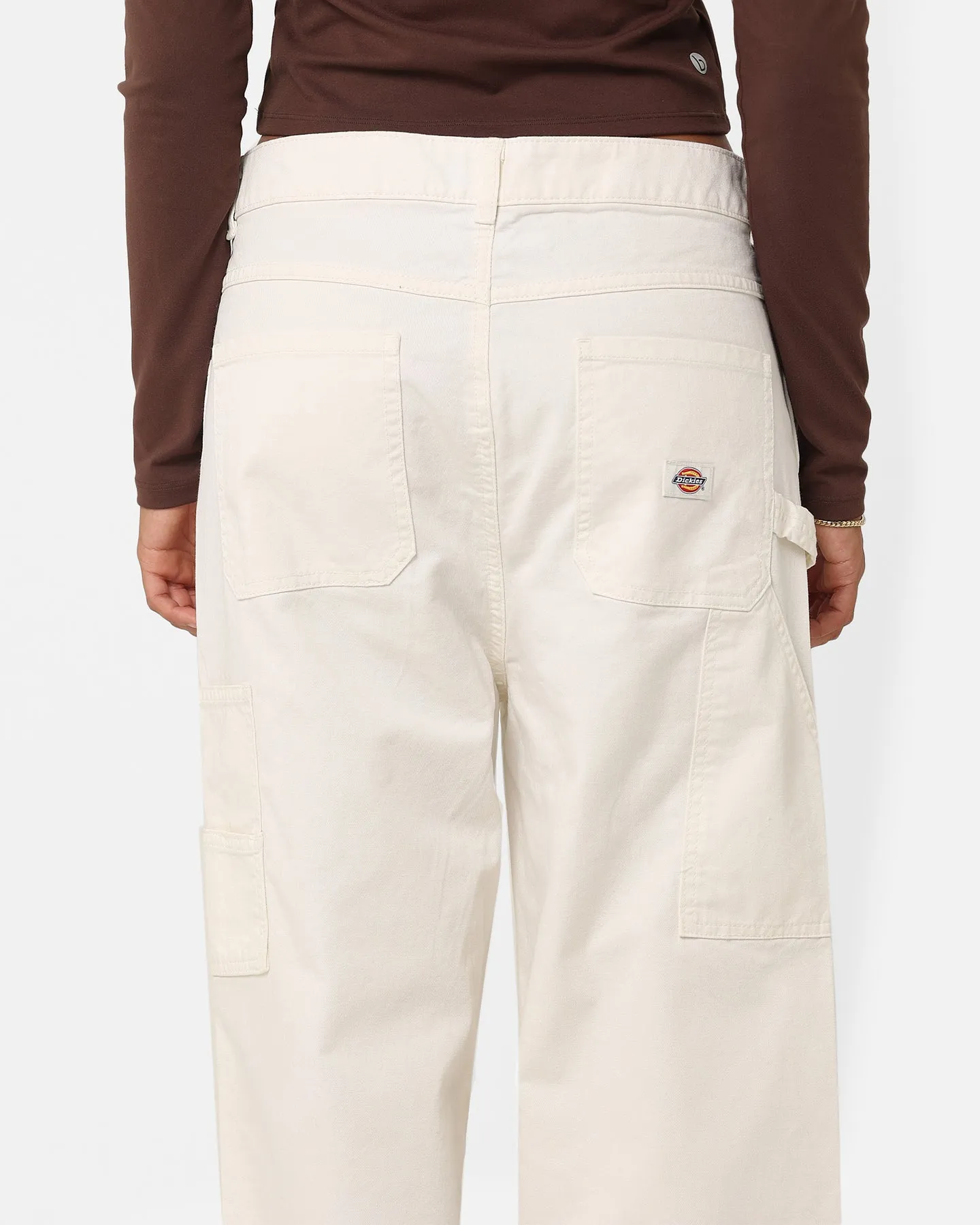 Dickies Women's Stonewashed Cropped Cargo Pants Stonewash Cloud