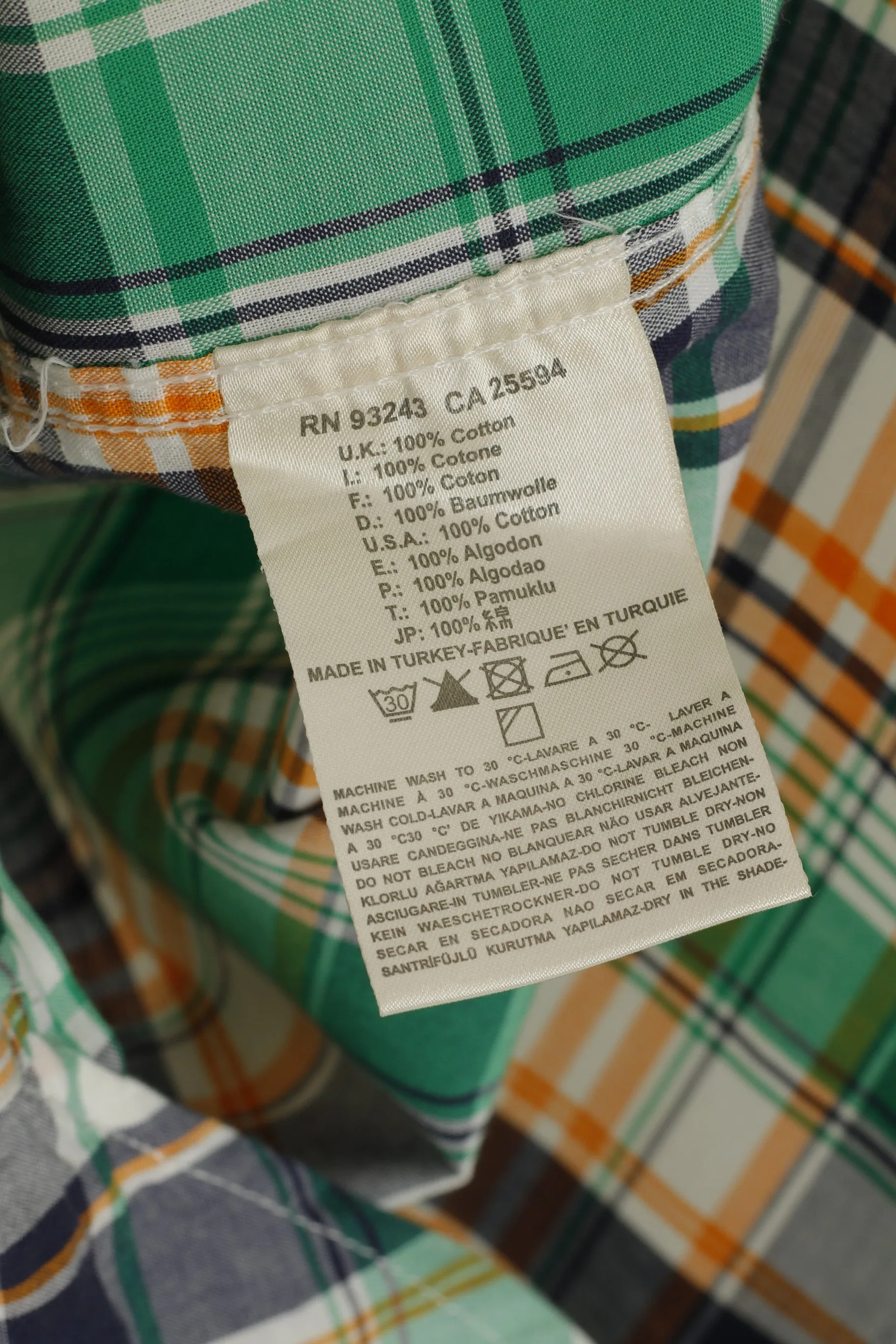 Diesel Men S Casual Shirt Green Cotton Checkered Zip Pocket Long Sleeve Top