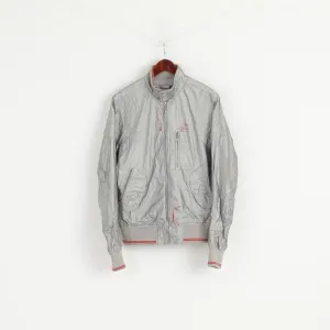 Diesel Women L Jacket Silver Shiny Full Zipper Bomber  Typ 78 Project Space Top