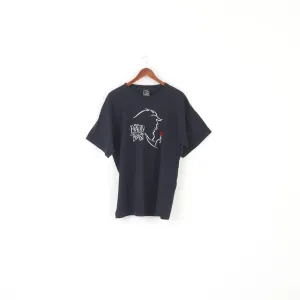 Disney Beaty And The Beast Men XL Shirt Black Cotton Graphics Rose Classic Top