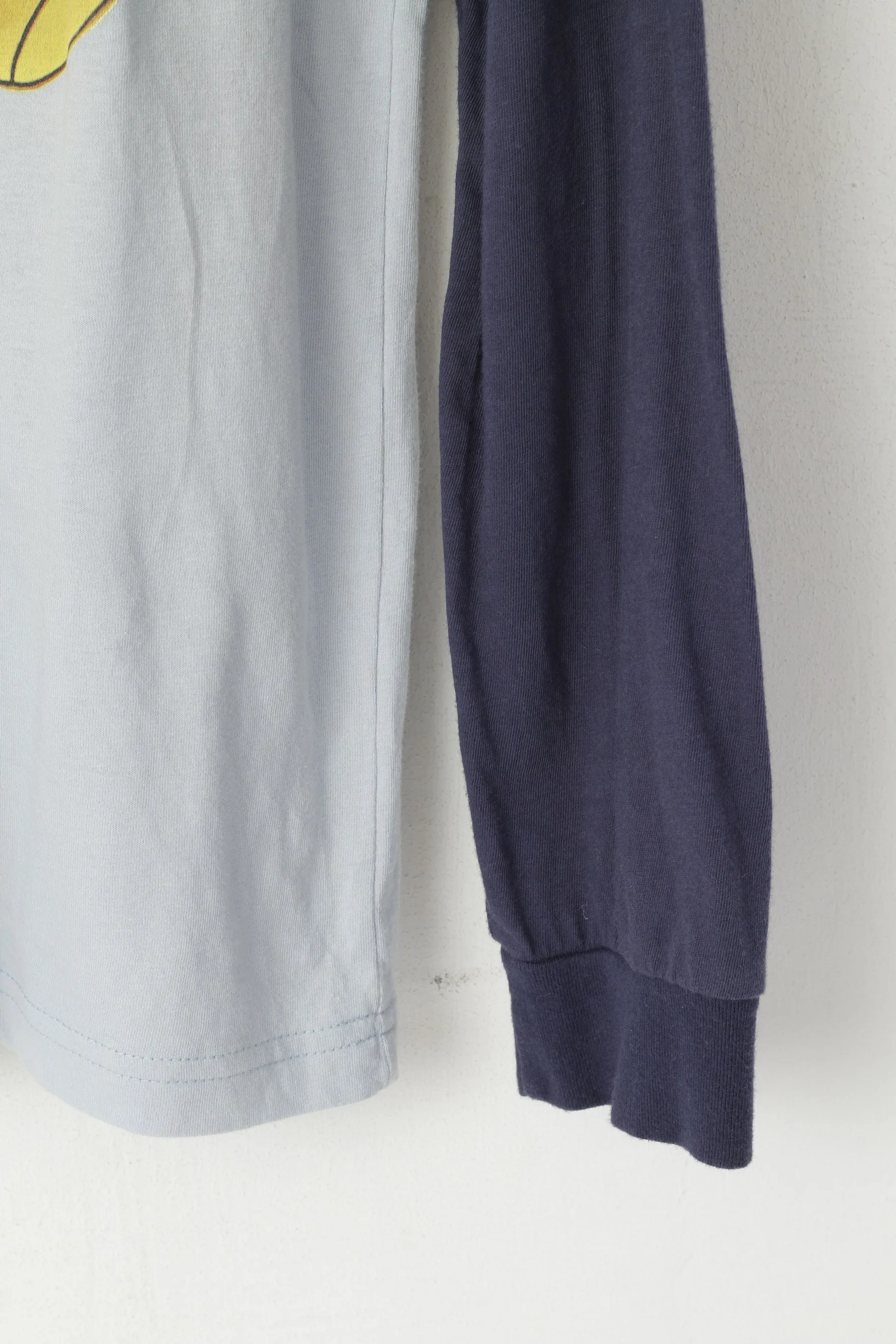 Disney Store Men M Shirt Blue Goofys Glider Long Sleeve Crew Neck Cotton Top