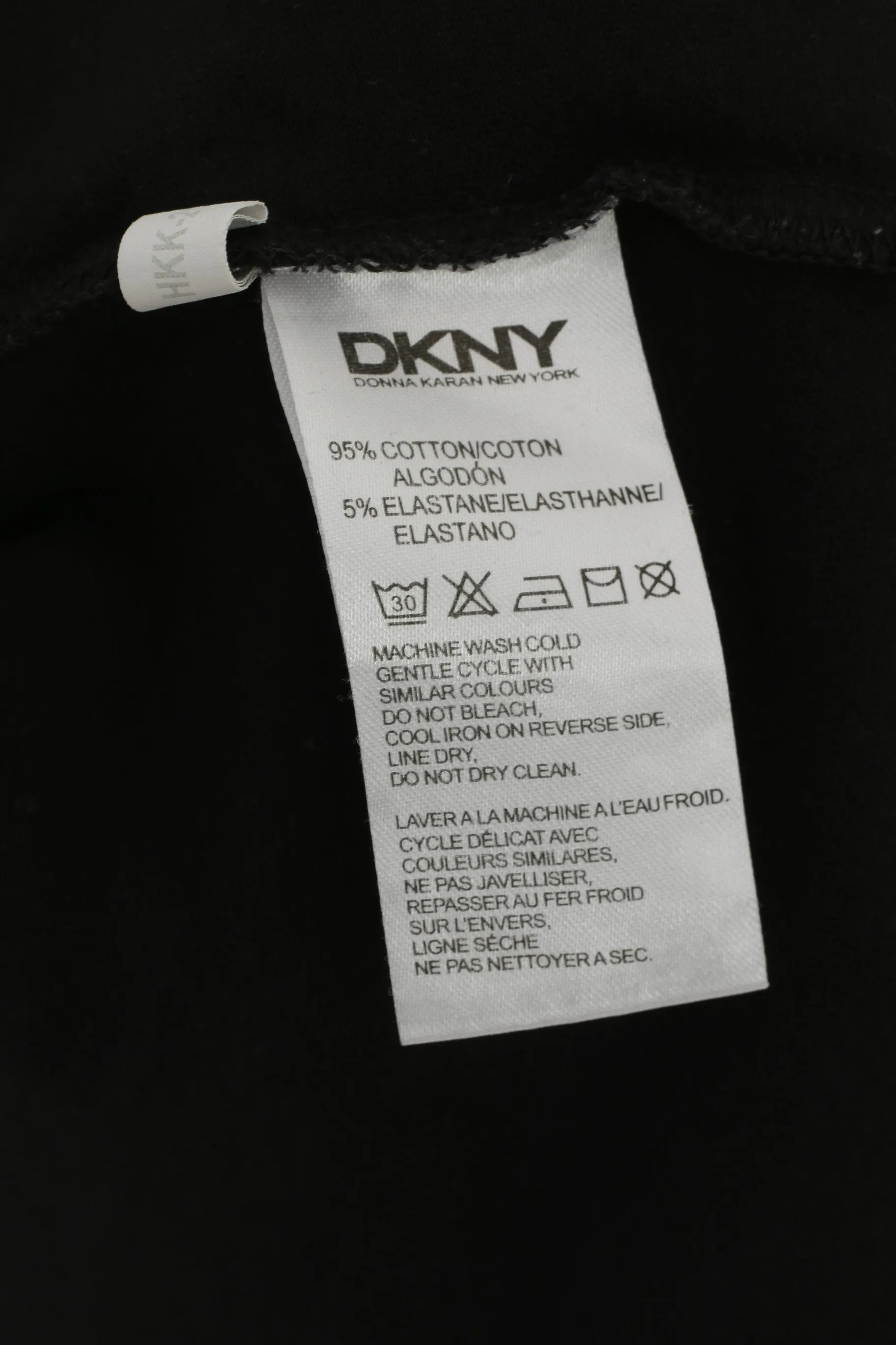 DKNY Men XL T- Shirt Black Cottopn Soft Big Logo Stretch Short Sleeve Top
