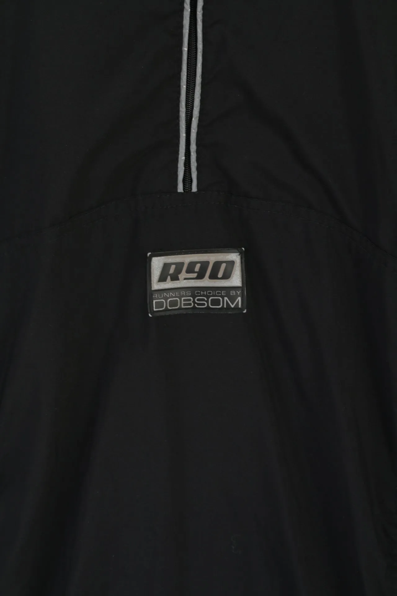 Dobsom Men M Run Jacket Black Zip Neck ReflectiveRemovable Sleeve Top
