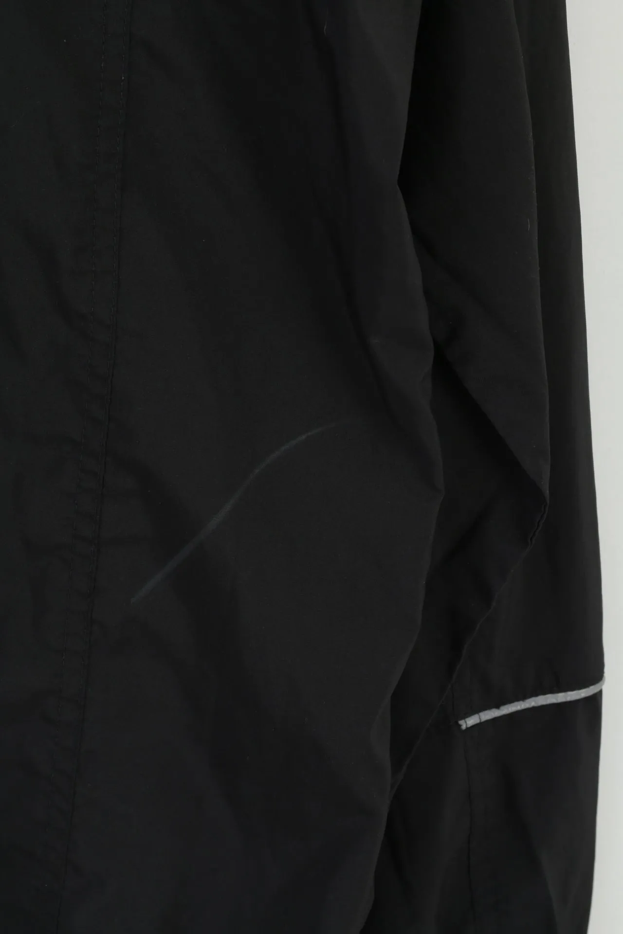 Dobsom Men M Run Jacket Black Zip Neck ReflectiveRemovable Sleeve Top
