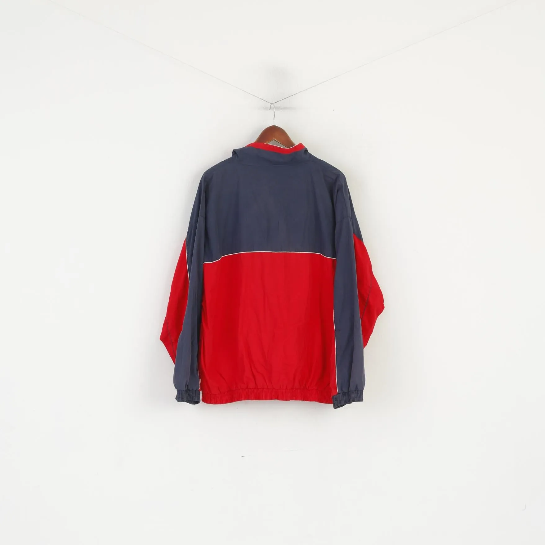 Donnay International Men XL Jacket Navy Vintage Bomber Nylon Tennis Full Zip Top