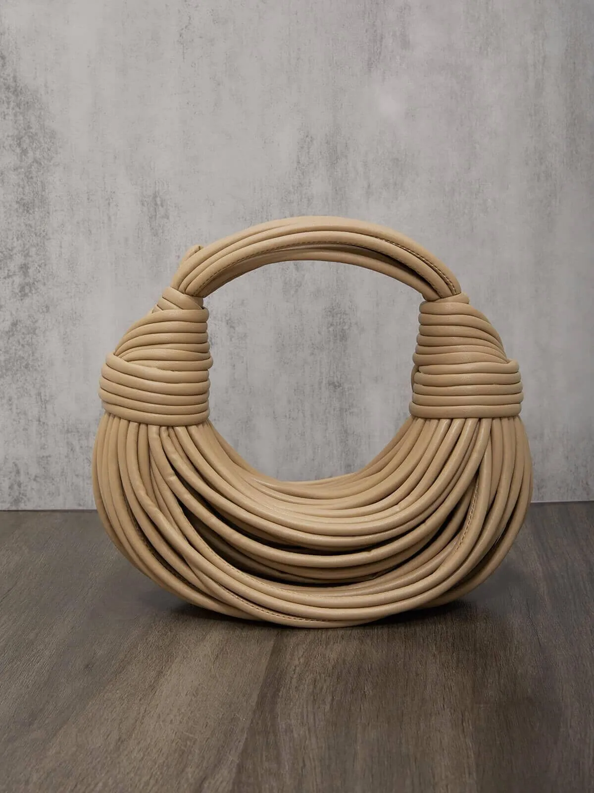 DOUBLE KNOT TOTE BAG IN APRICOT Gloria Lanvin