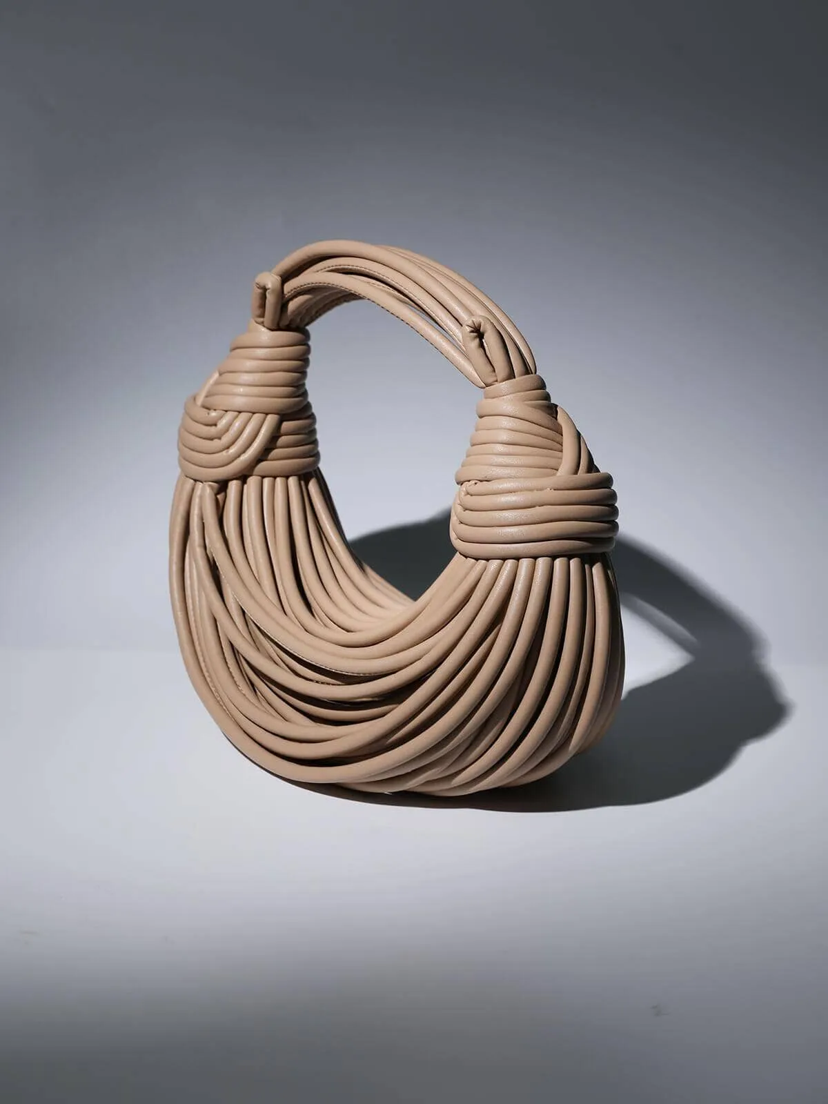 DOUBLE KNOT TOTE BAG IN APRICOT Gloria Lanvin