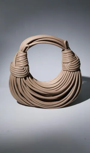 DOUBLE KNOT TOTE BAG IN APRICOT Gloria Lanvin