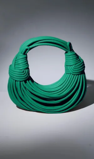 DOUBLE KNOT TOTE BAG IN GREEN Gloria Lanvin