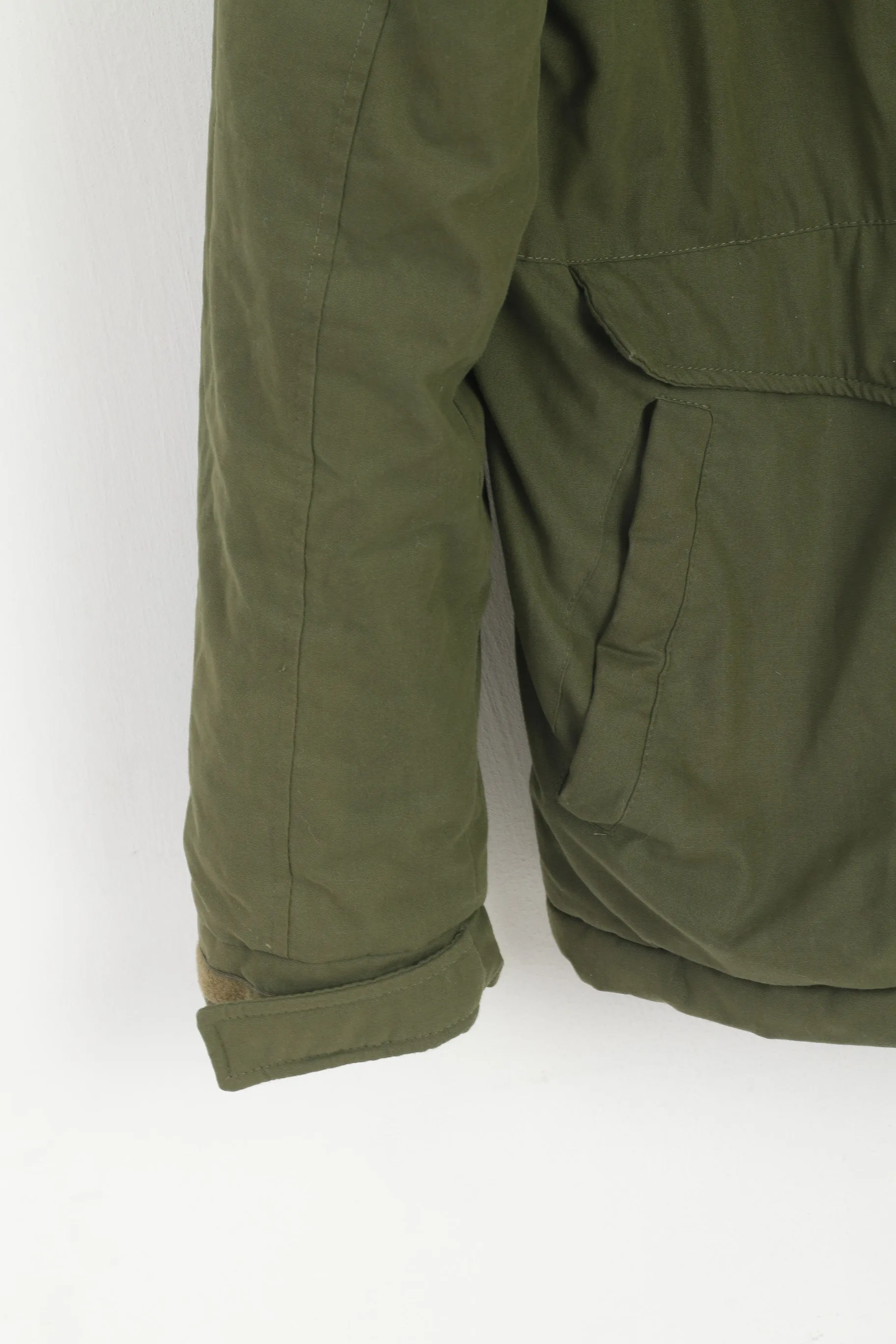 Dstruci Men L Jacket Green Cotton Padded Stirling Full Zip Hooded Dstruction Parka