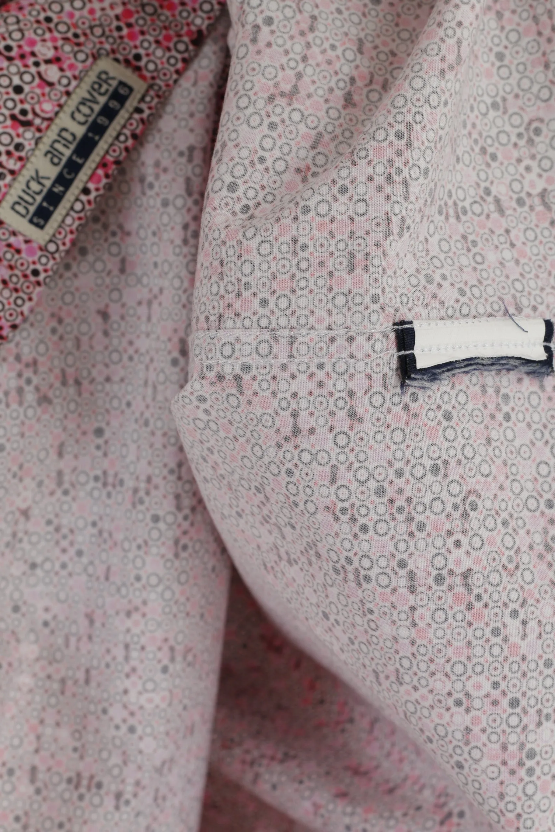 Duck And Cover Men L (M) Casual Shirt Pink Exclusive Print Short Sleeve Top