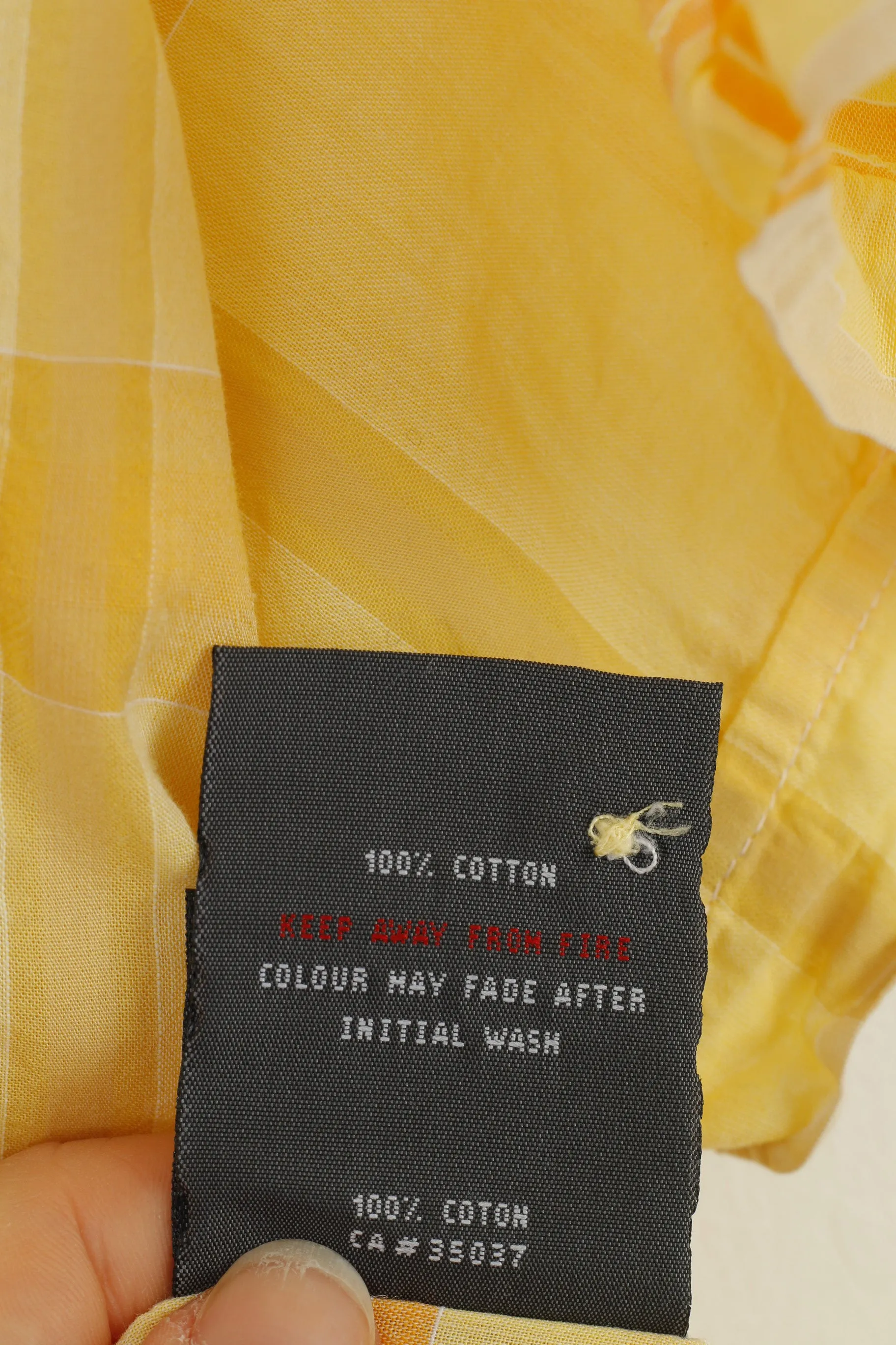Duck and Cover Men XL Casual Shirt Yellow Checkered Short Sleeve Cotton Classic Pockets Vintage Top