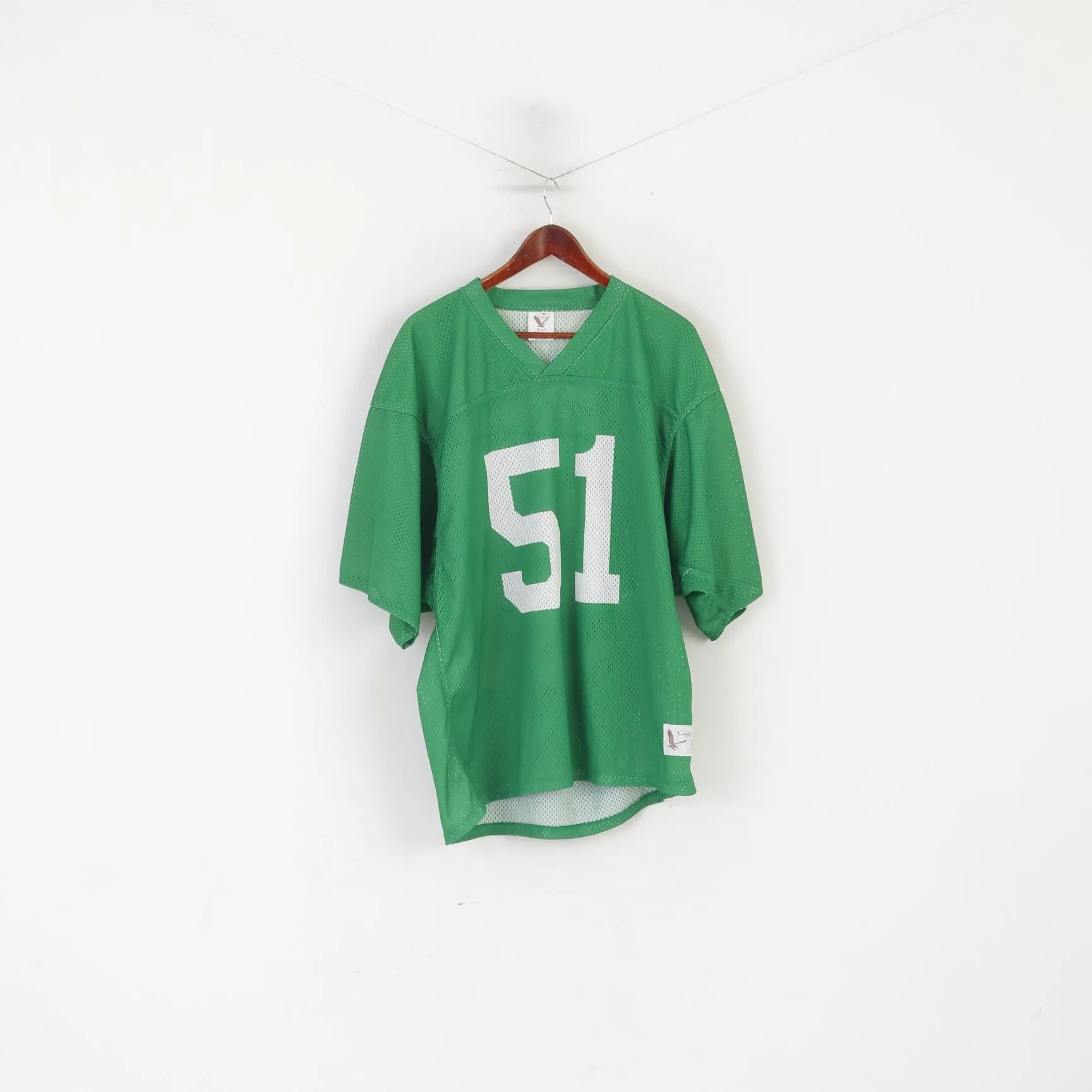 Eagle Sportswear Men XL Shirt Green Mesh Vintage Gators # 51 Jersey Top