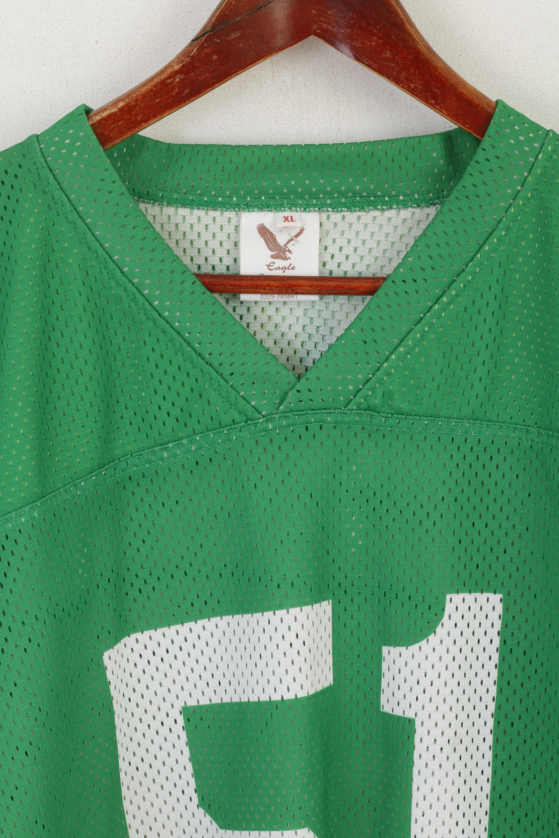 Eagle Sportswear Men XL Shirt Green Mesh Vintage Gators # 51 Jersey Top