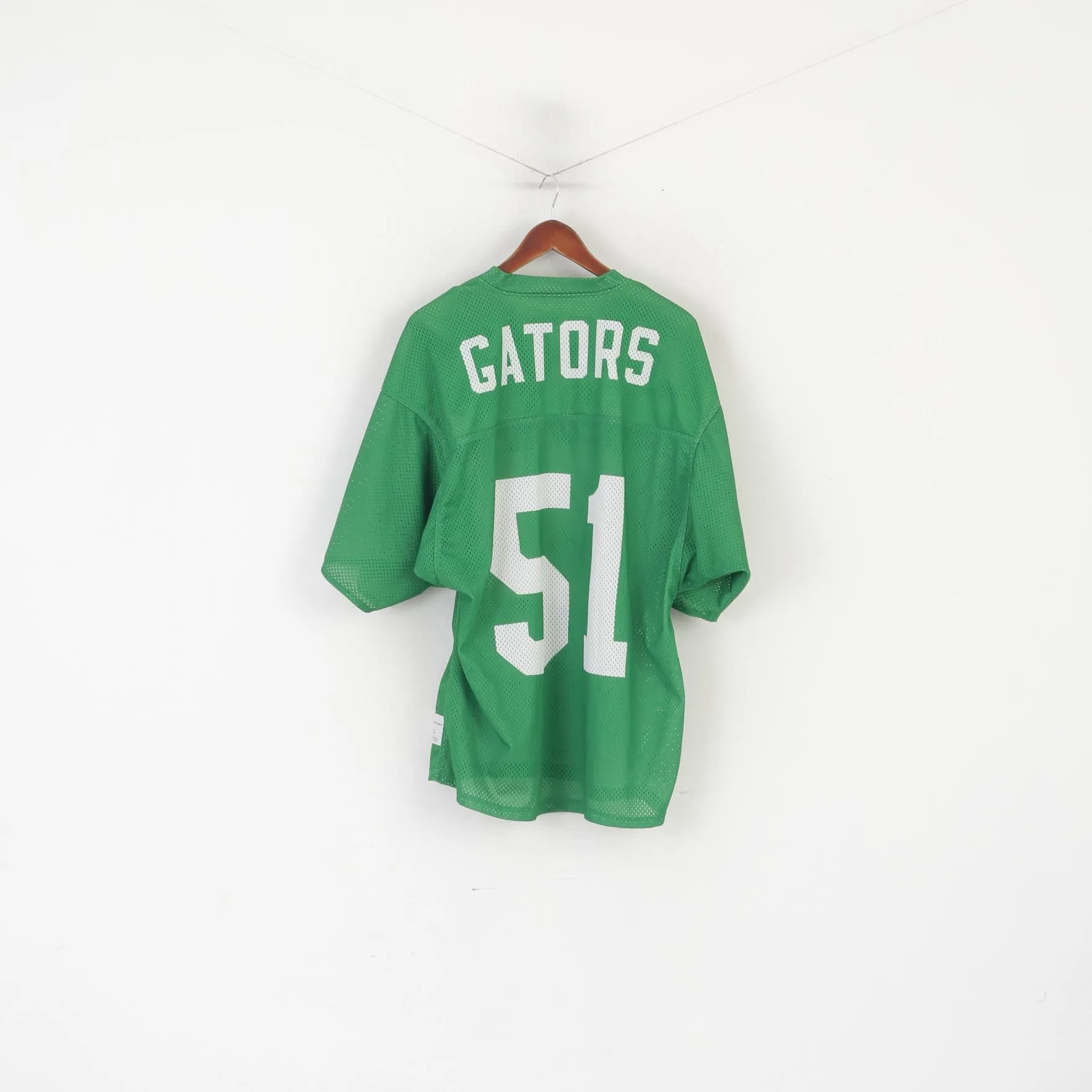 Eagle Sportswear Men XL Shirt Green Mesh Vintage Gators # 51 Jersey Top