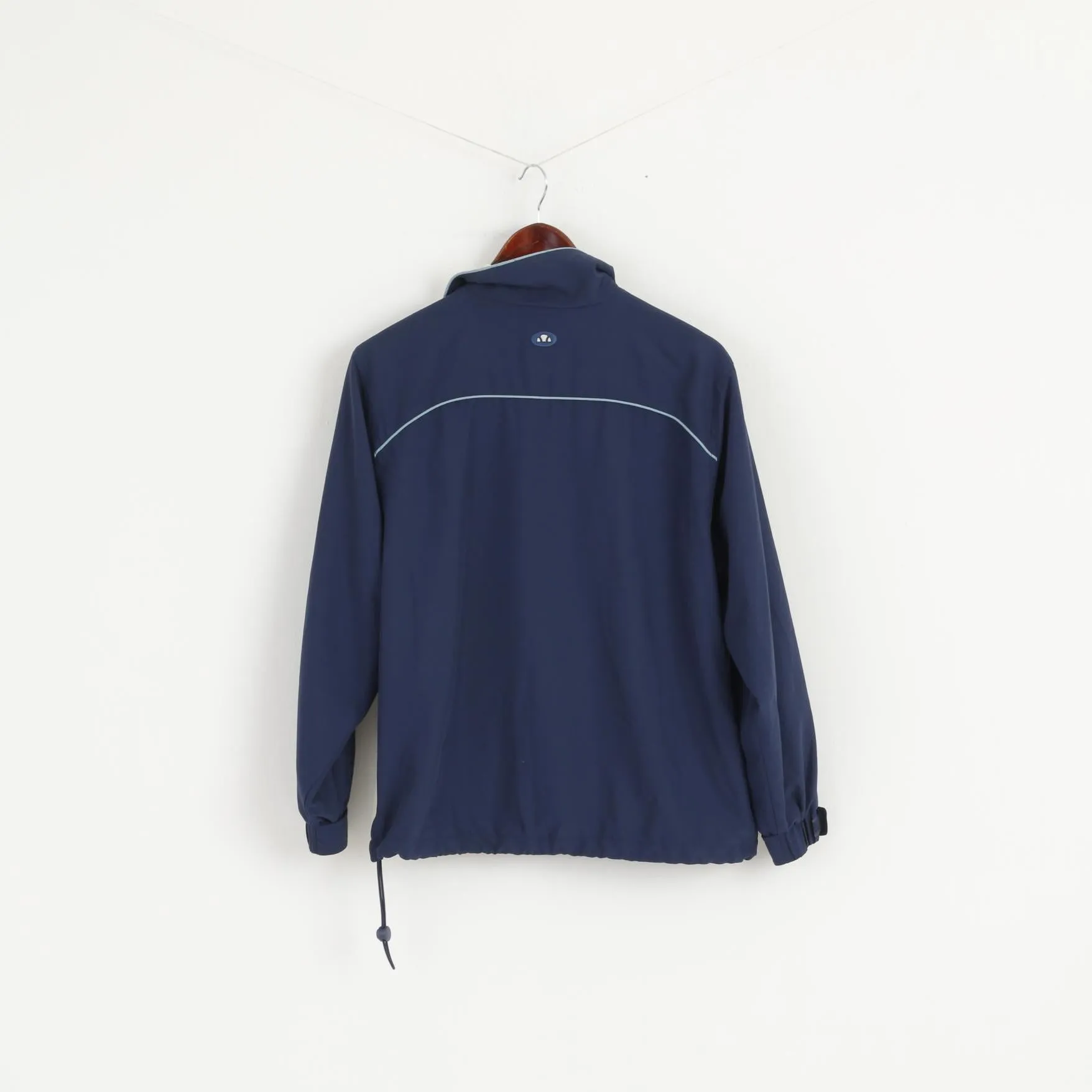 Ellesse Women 12 38 Jacket Blue Cream Lightweight Zip Up Mesh Lined Activewear Top