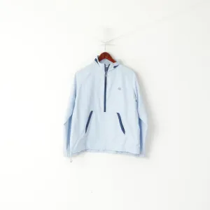 Ellesse Women 16 38'' M Pullover Jacket Ligh Blue Sport Zip Neck Active Top