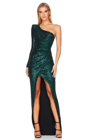 Emerald Sierra Sequin Gown by Nookie
