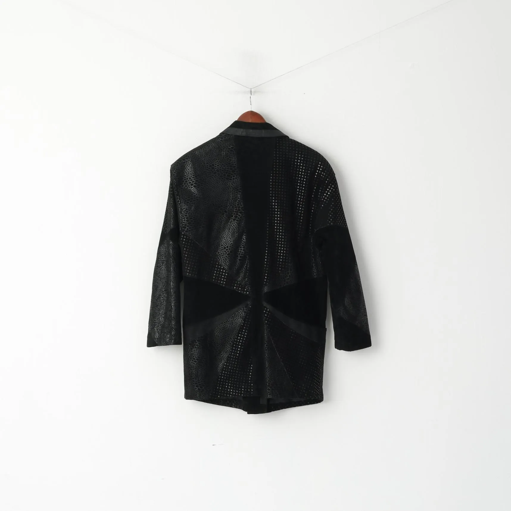 Fair Lady Modell Women M Jacket Black Leather Vintage 90s Shiny Classic Top