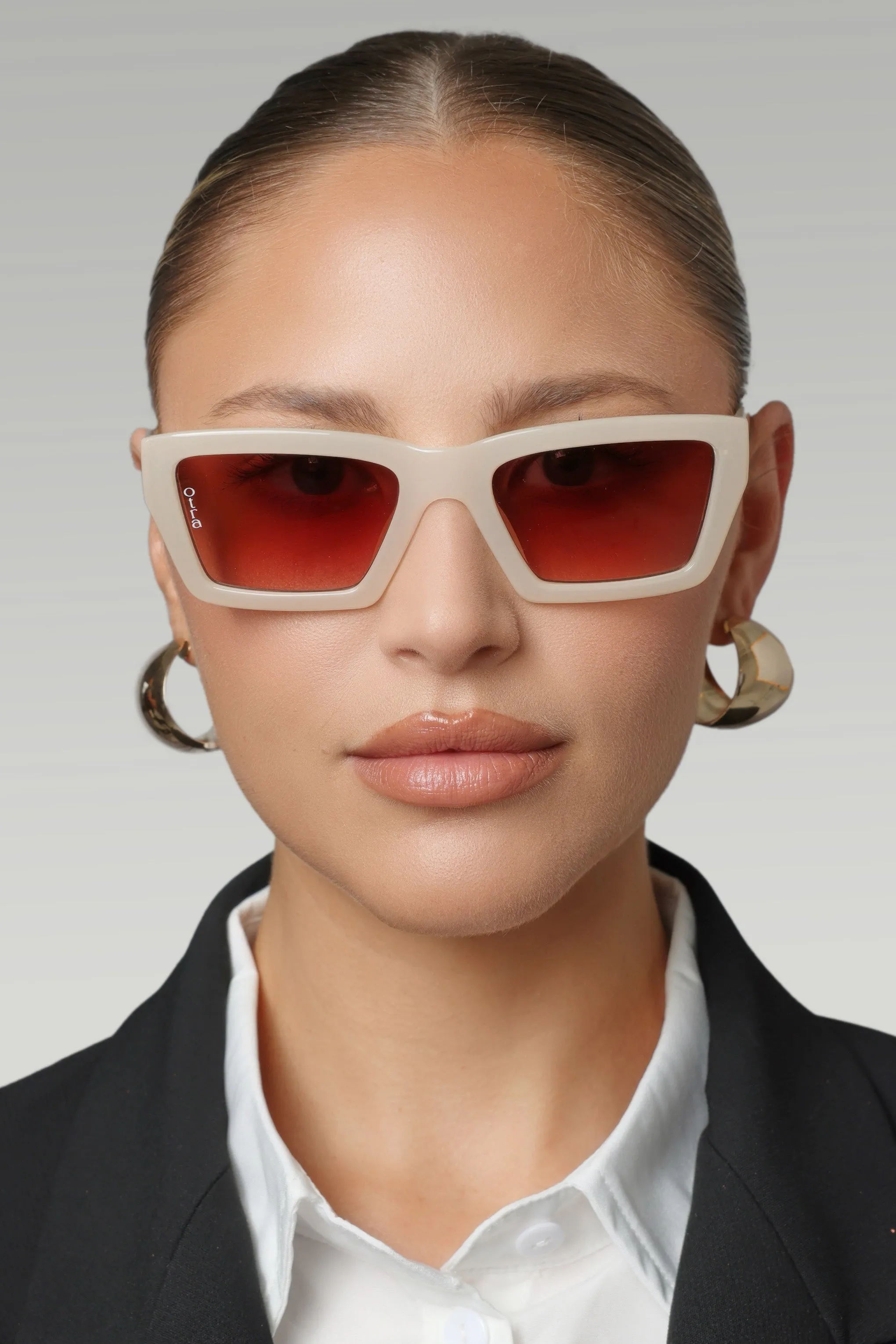 Fairfax | Otra Ivory Square Brown Tinted Sunglasses Club L London