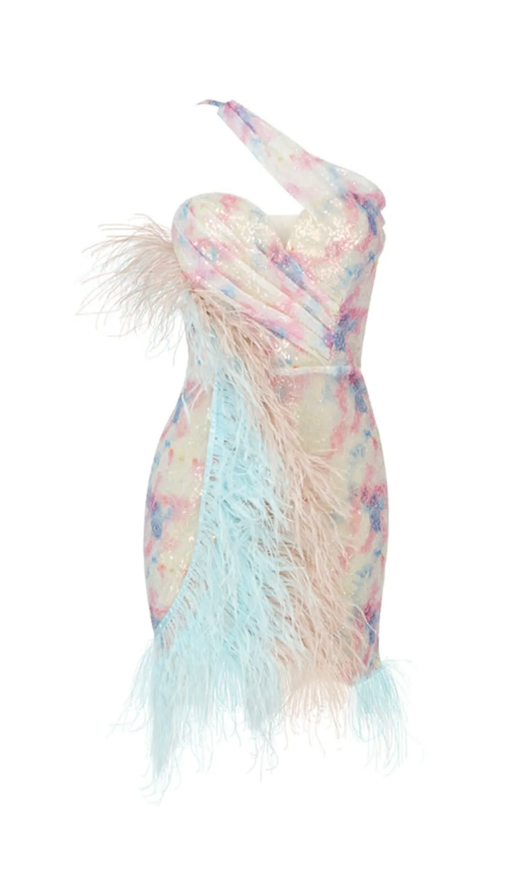 Feather Sequin Mini Dress Gloria Lanvin
