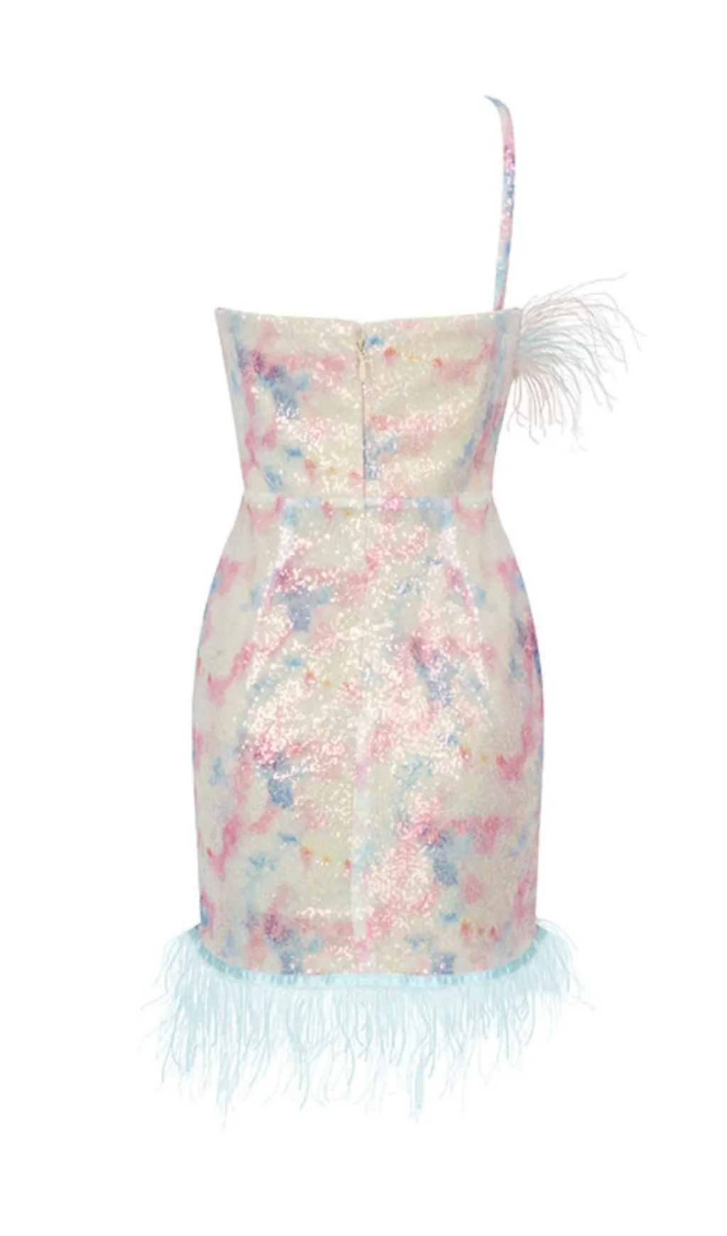 Feather Sequin Mini Dress Gloria Lanvin
