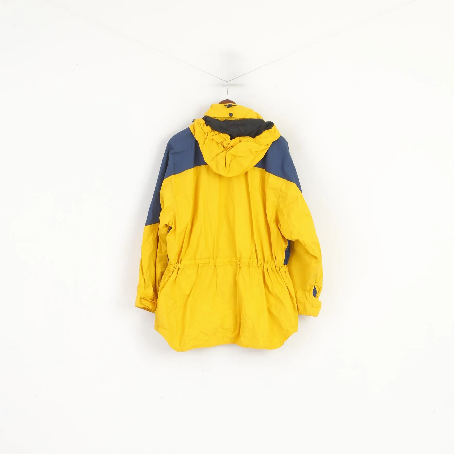 Fibre-Tex Men XL Jacket Yellow Vintage Outdoor Nylon Waterproof Hooded Top