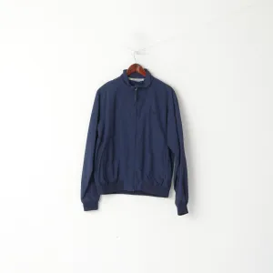 Fila Men 52 L (M) Jacket Navy Nylon Waterproof Classic Zip Up Harrington Sport Top